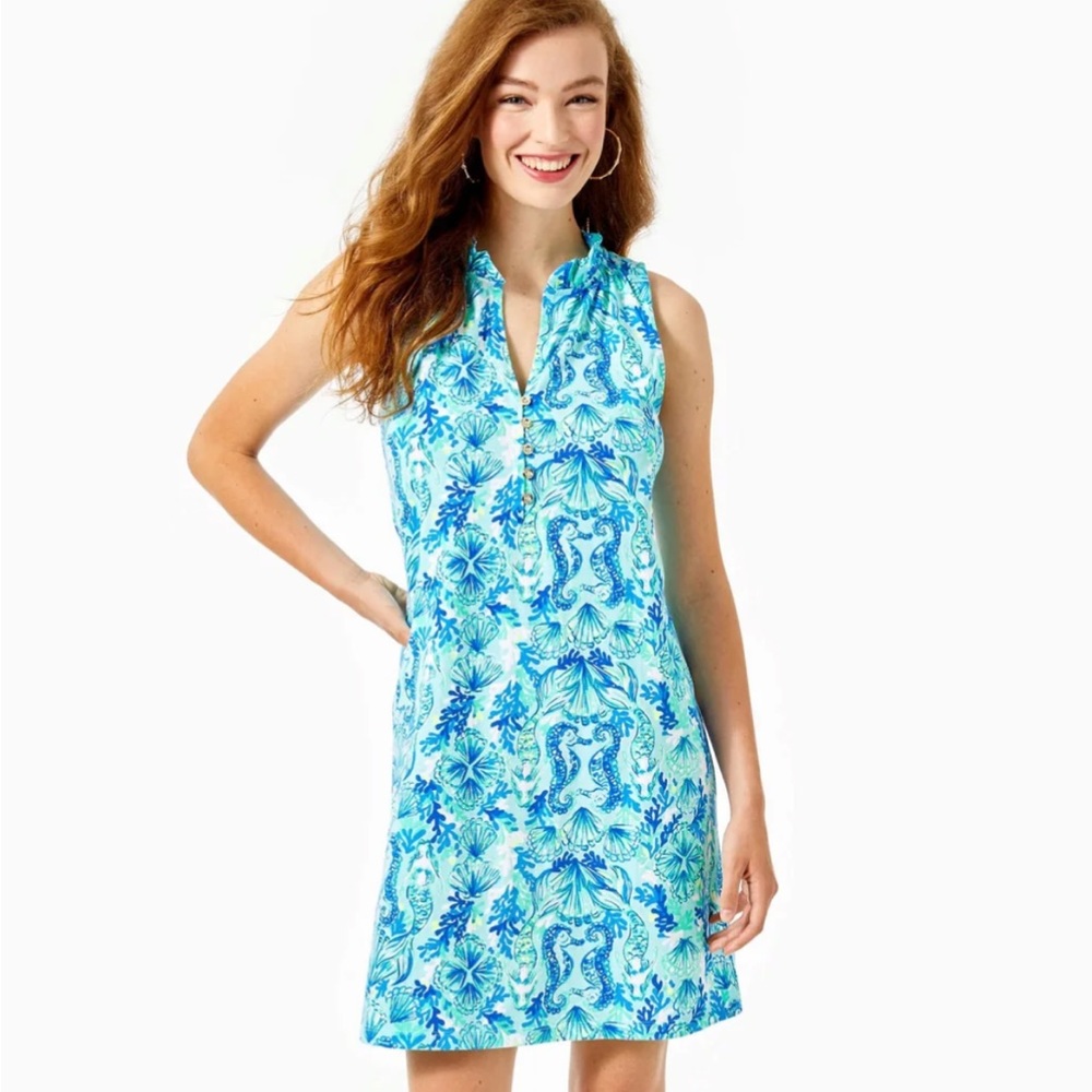 NWT Lilly Pulitzer Azlynn Dress Sea Glass Aqua Size Small